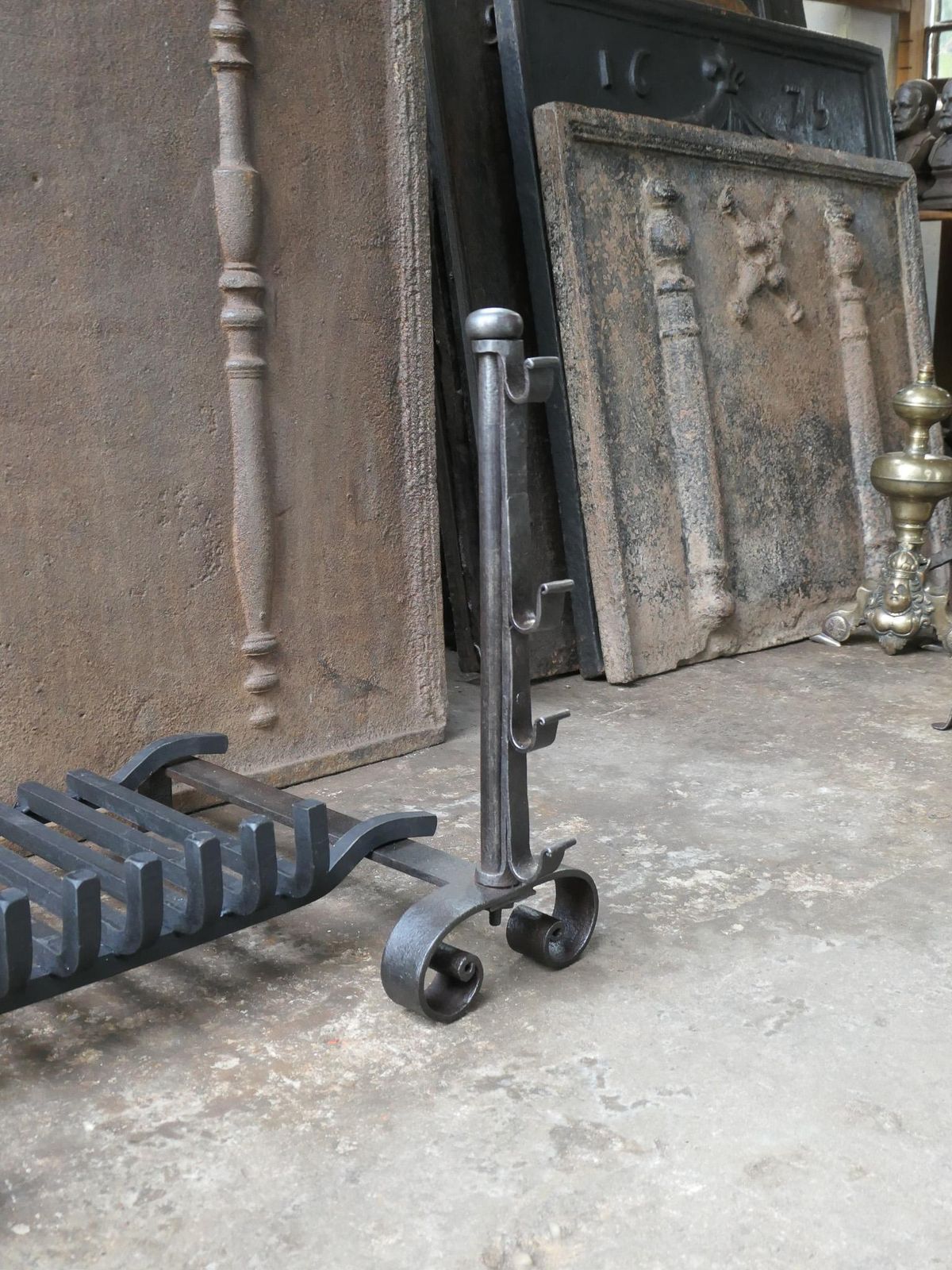 photo furniture French Louis XV Period Fireplace Grate Or Fire Basket, 18th Century