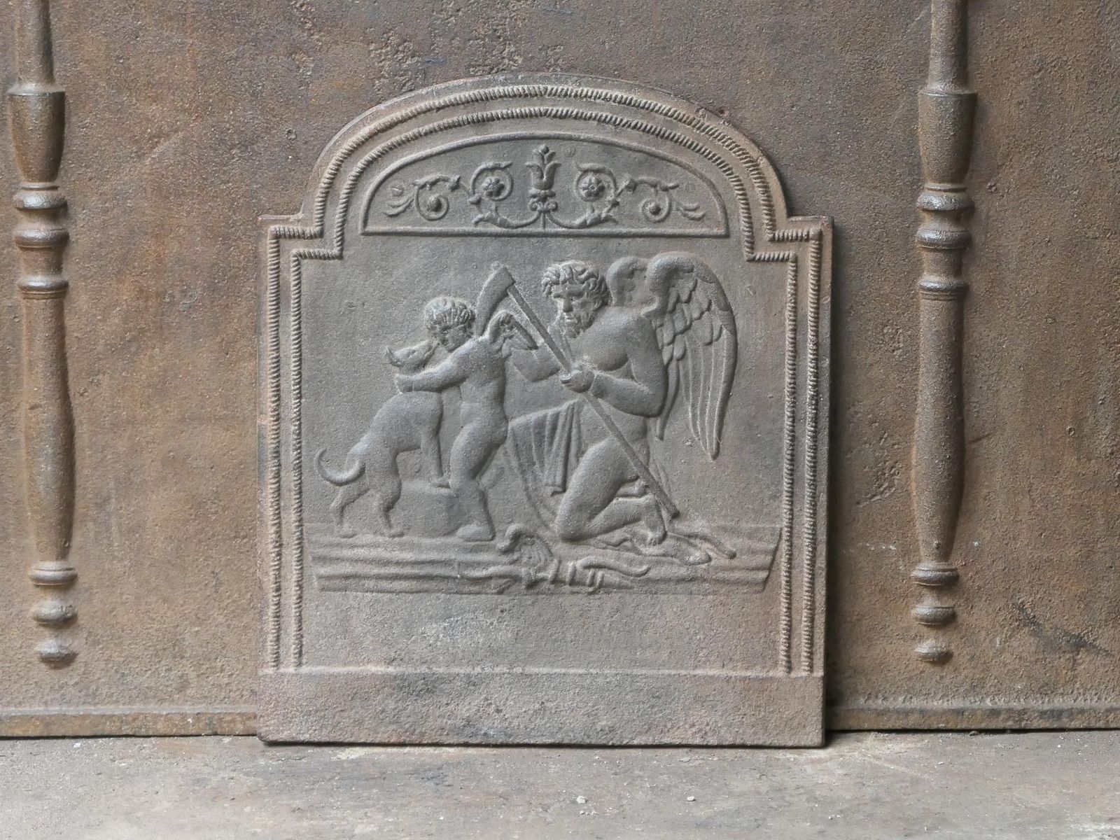 18th 19th Century French 'The Time' Fireback / Backsplash photo 491.0