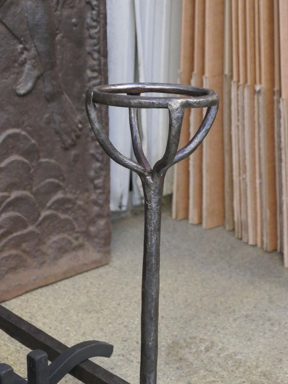 French Louis XV Period Fireplace Grate Or Fire Basket, 18th Century photo vintage