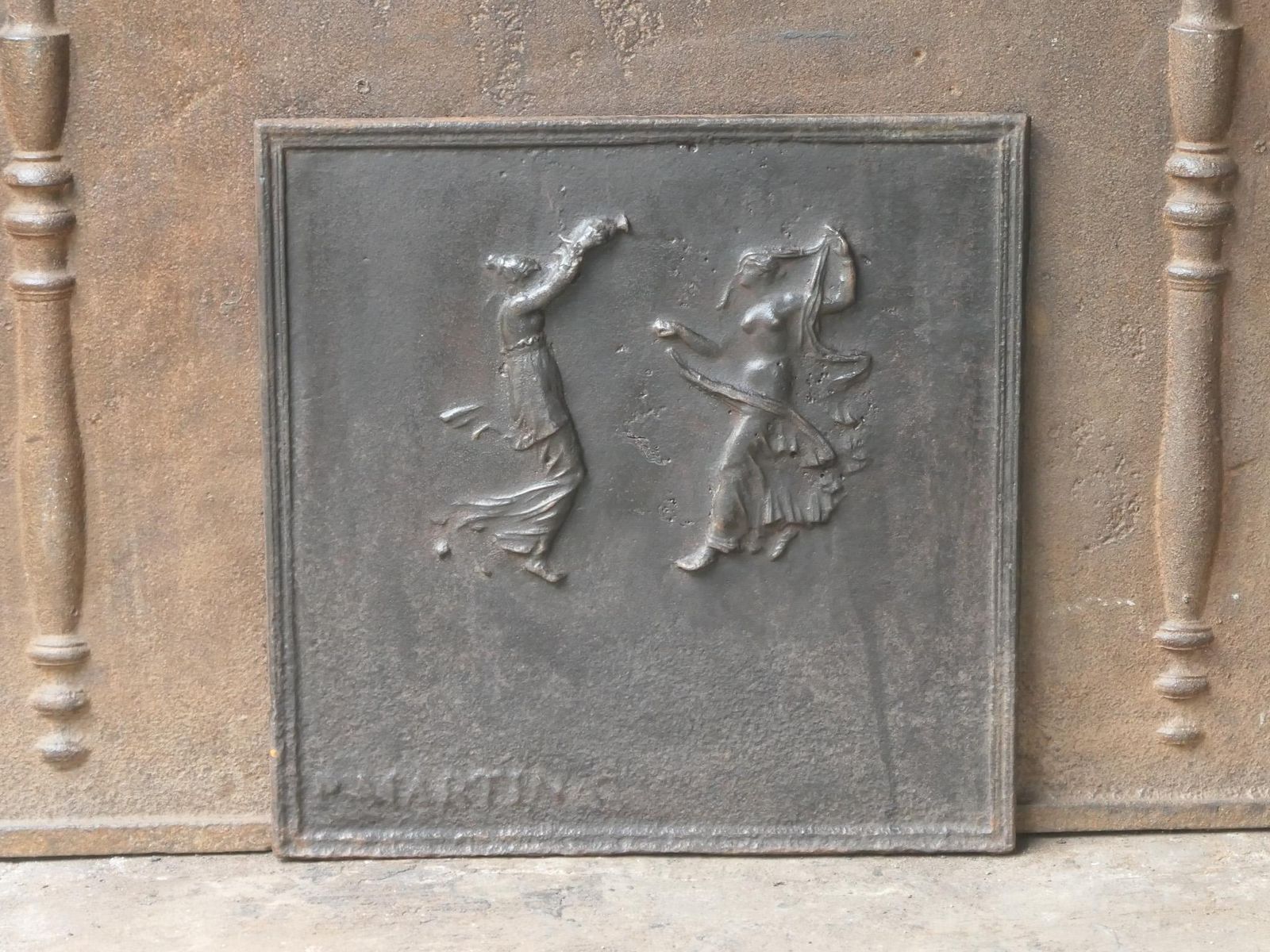 French Neoclassical 'Dancers' Fireback / Backsplash, 18th   19th Century photo Home Fixtures