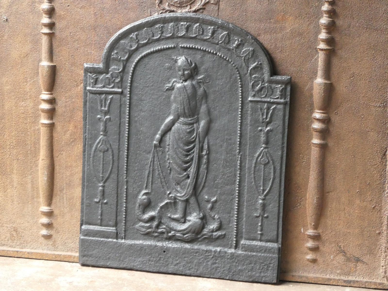 Antique French Napoleon III Fireback / Backsplash, 19th Century photo for sale