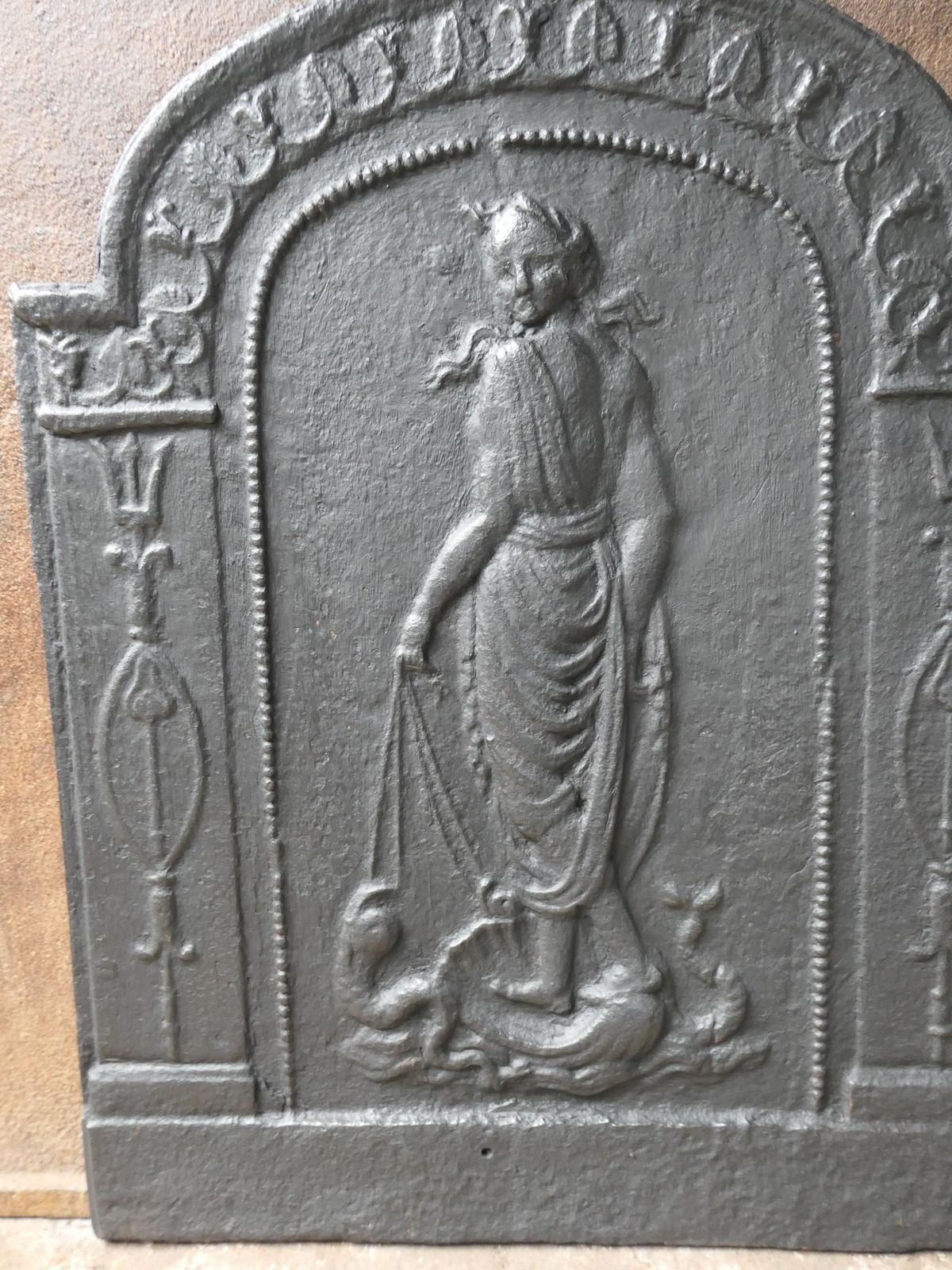 Antique French Napoleon III Fireback / Backsplash, 19th Century photo vinterior