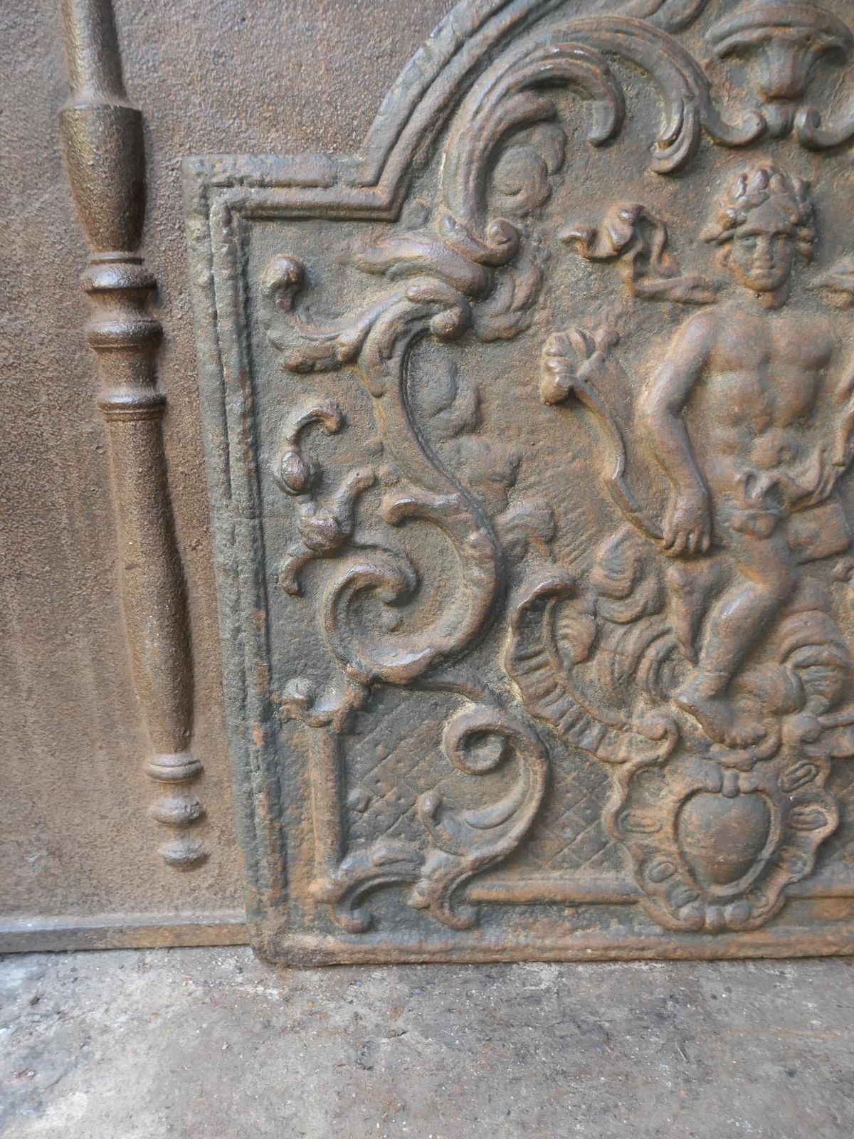 576.0 French Louis XV Style 'Apollo With Lyre' Fireback / Backsplash, 20th Century photo