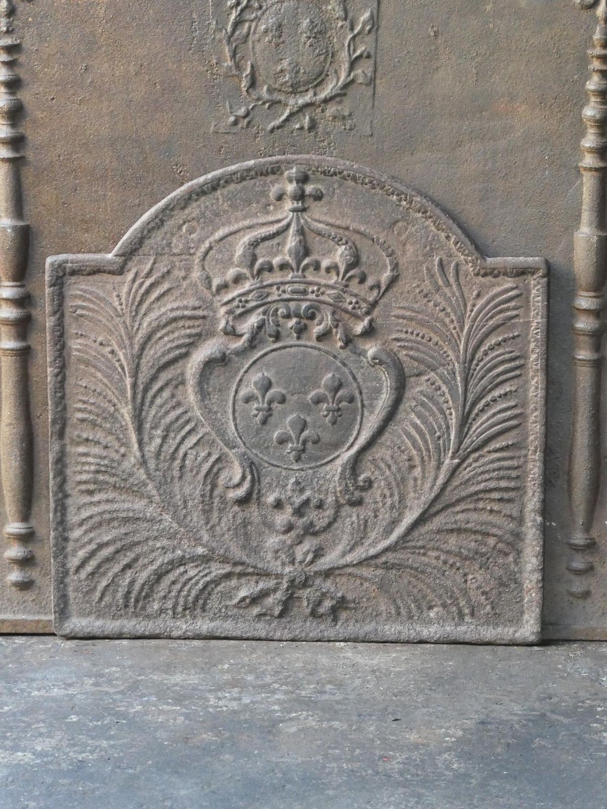 18th Century French Louis XV 'Arms Of France' Fireback / Backsplash photo for sale