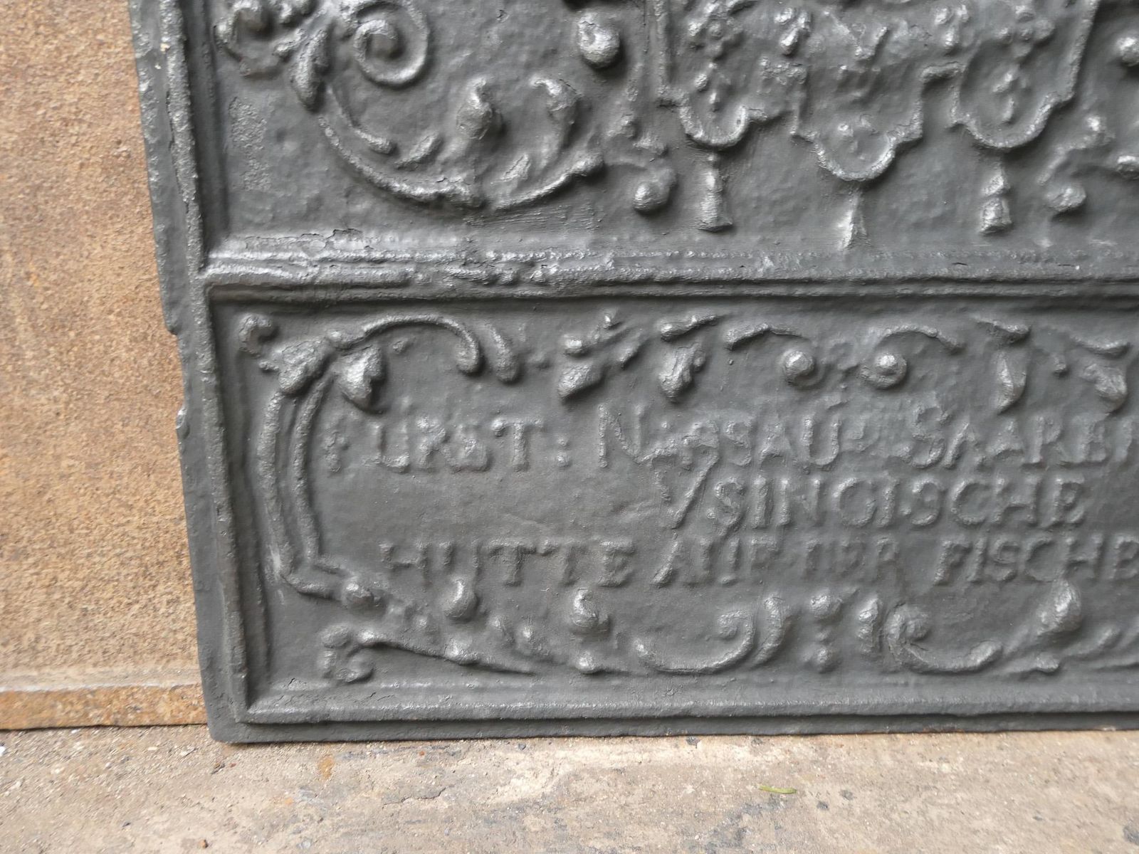 photo for sale German Louis XV Period 'Coat Of Arms' Fireback / Backsplash, 18th Century