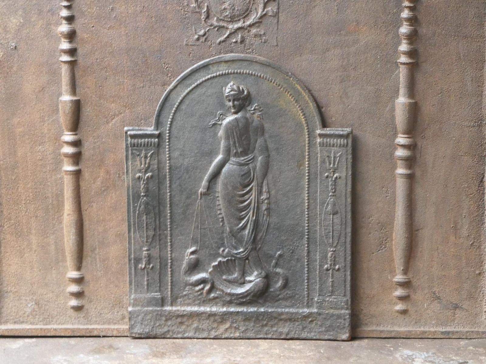 Antique French Neoclassical Period Fireback / Backsplash, 18th   19th C. photo Home Fixtures
