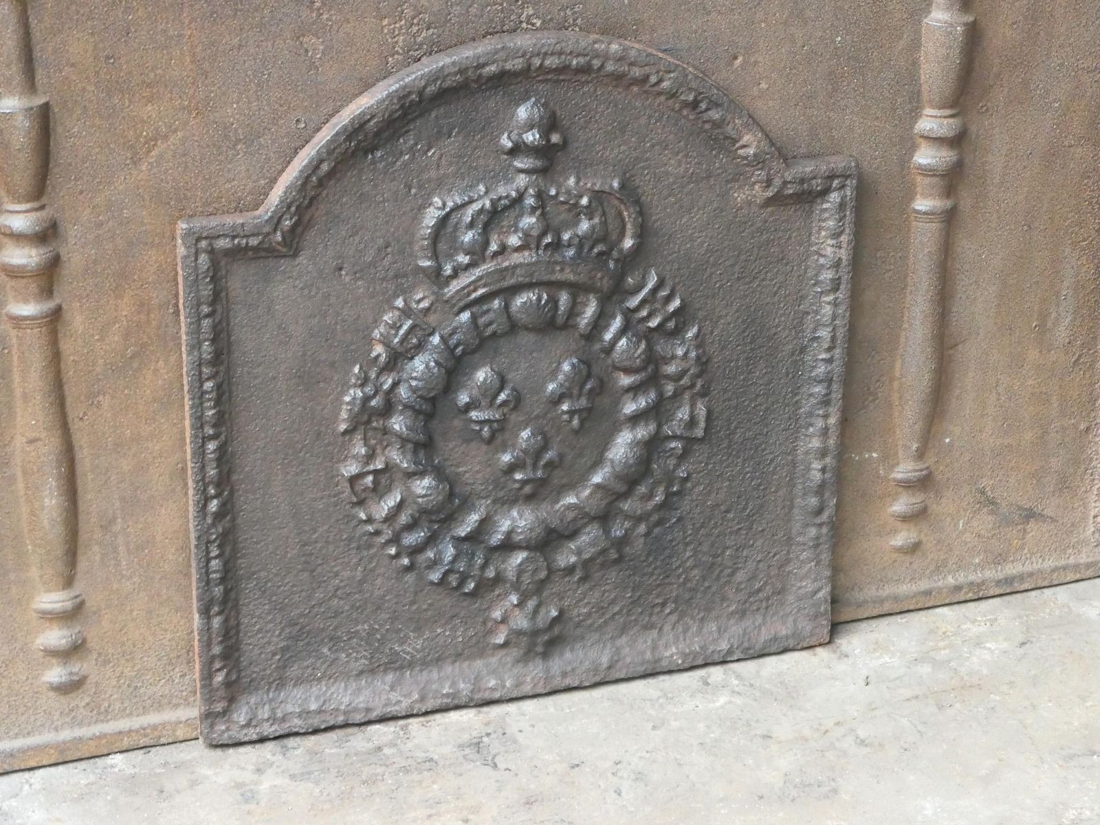 18th 19th Century French Louis XIV 'Arms Of France' Fireback / Backsplash photo vinterior