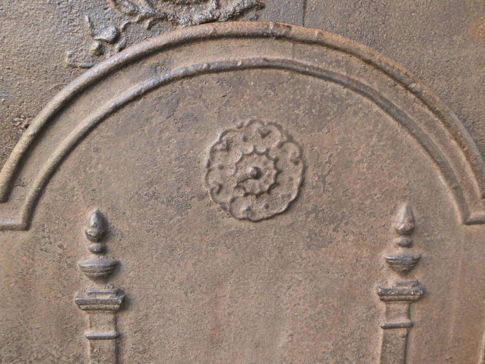 Antique French 'Pillars Of Freedom' Fireback / Backsplash, 18th   19th C. photo buy