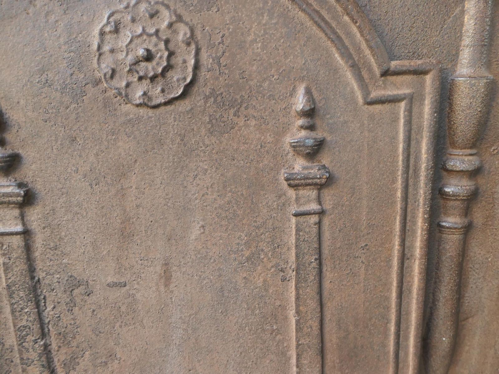 Antique French 'Pillars Of Freedom' Fireback / Backsplash, 18th   19th C. photo vintage