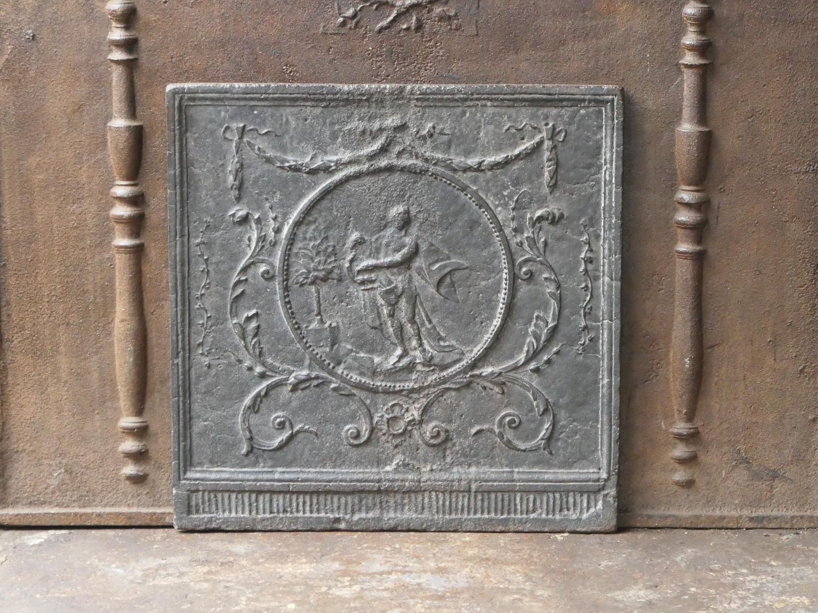 18th   19th C. French 'Apollo With Lyre' Fireback / Backsplash photo 491.0