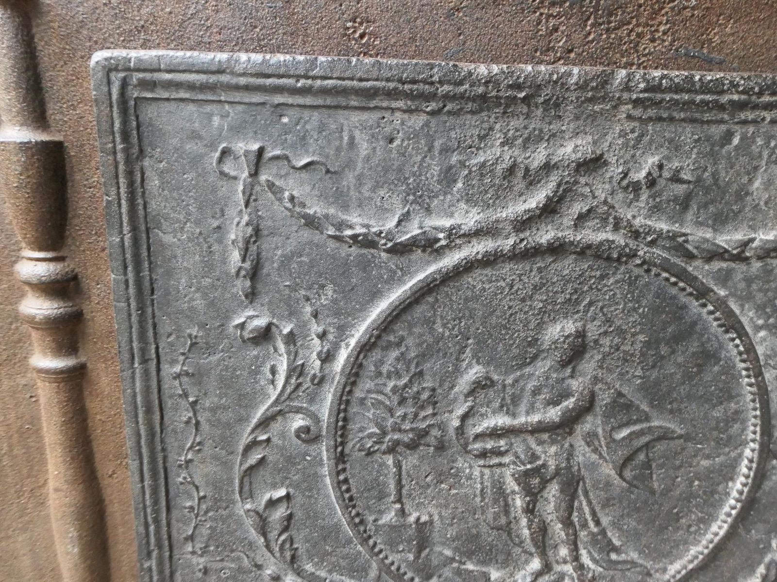 photo for sale 18th   19th C. French 'Apollo With Lyre' Fireback / Backsplash