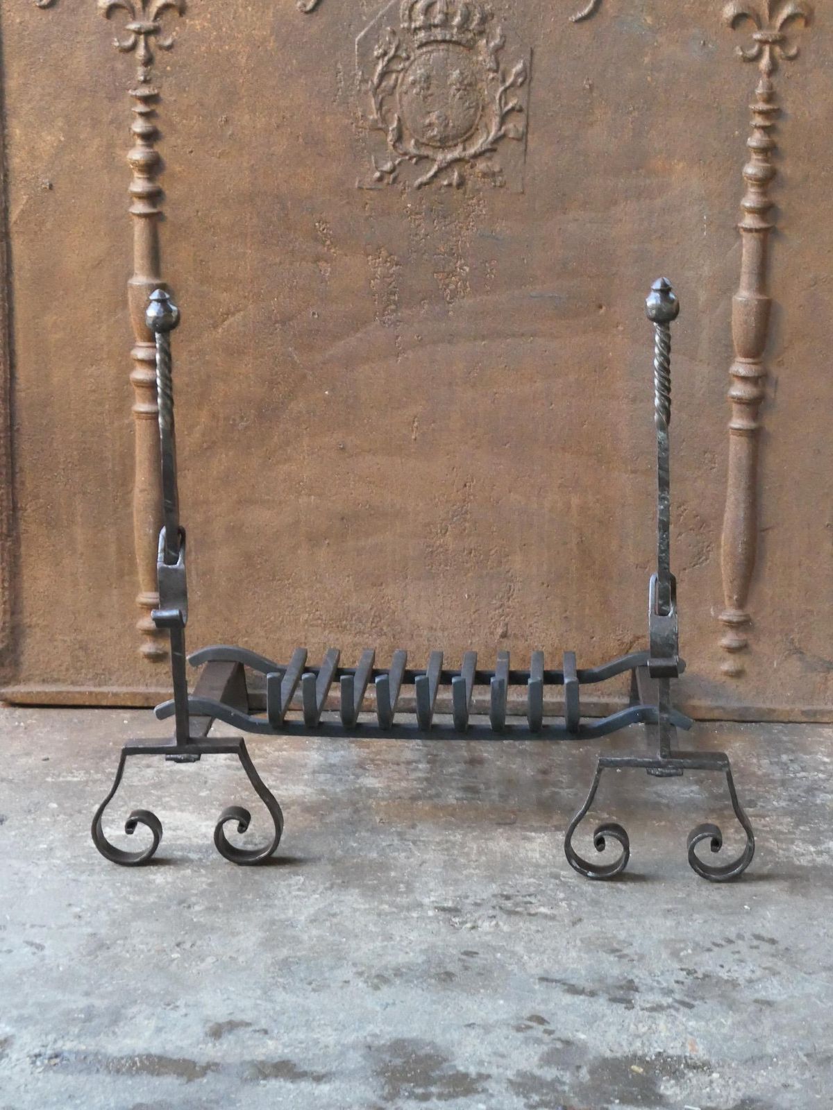 French Louis XV Period Fireplace Grate Or Fire Basket, 18th Century photo furniture