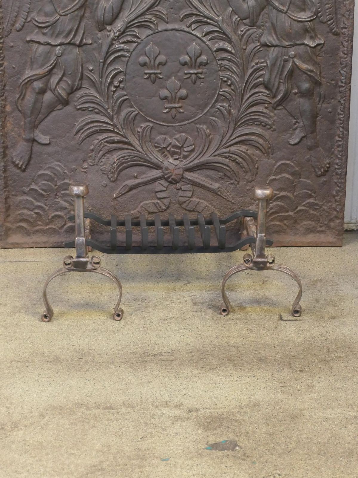 French Louis XV Period Fireplace Grate Or Fire Basket, 18th Century photo furniture