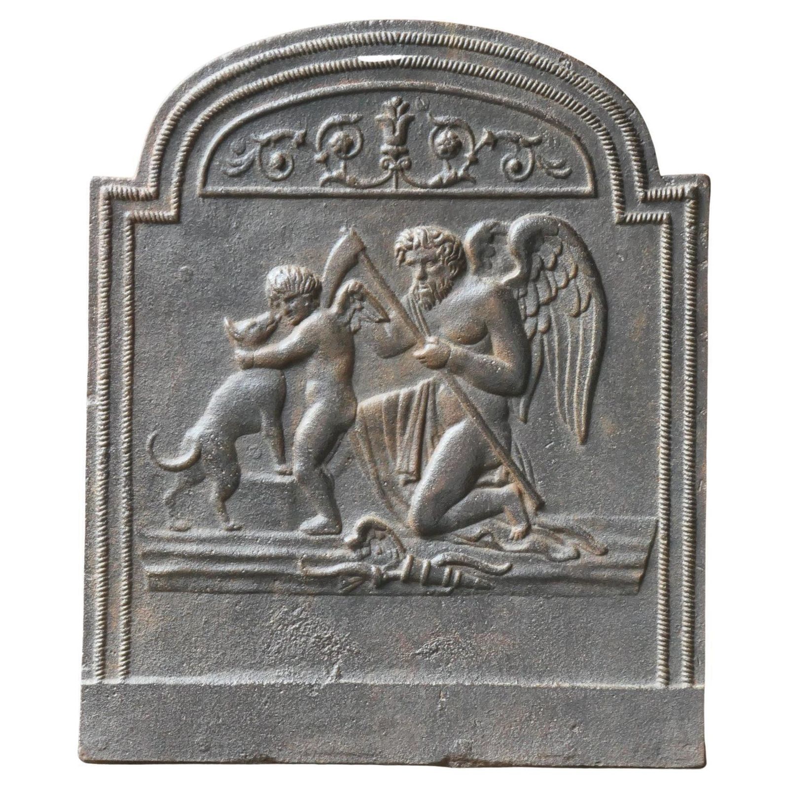 18th 19th Century French 'The Time' Fireback / Backsplash