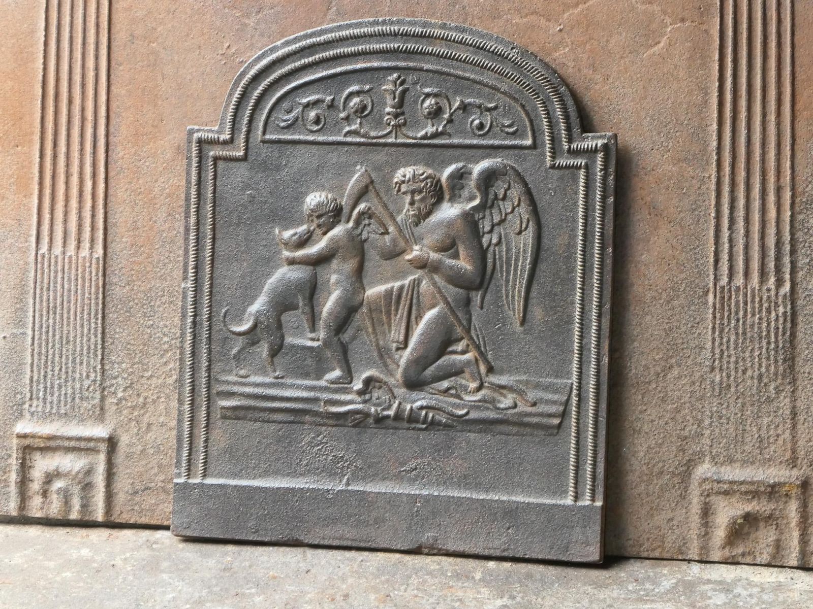 18th 19th Century French 'The Time' Fireback / Backsplash photo vinterior