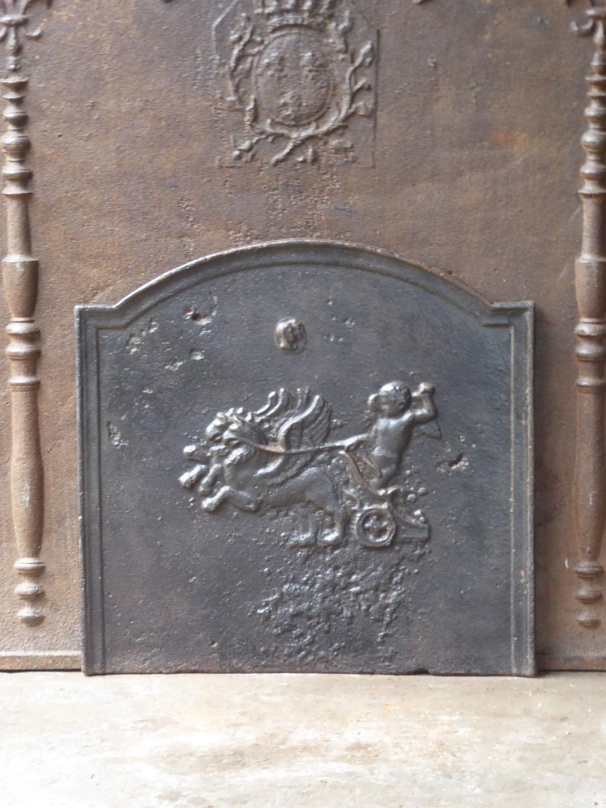 18th Century French Louis XV 'Cupid' Fireback / Backsplash photo furniture