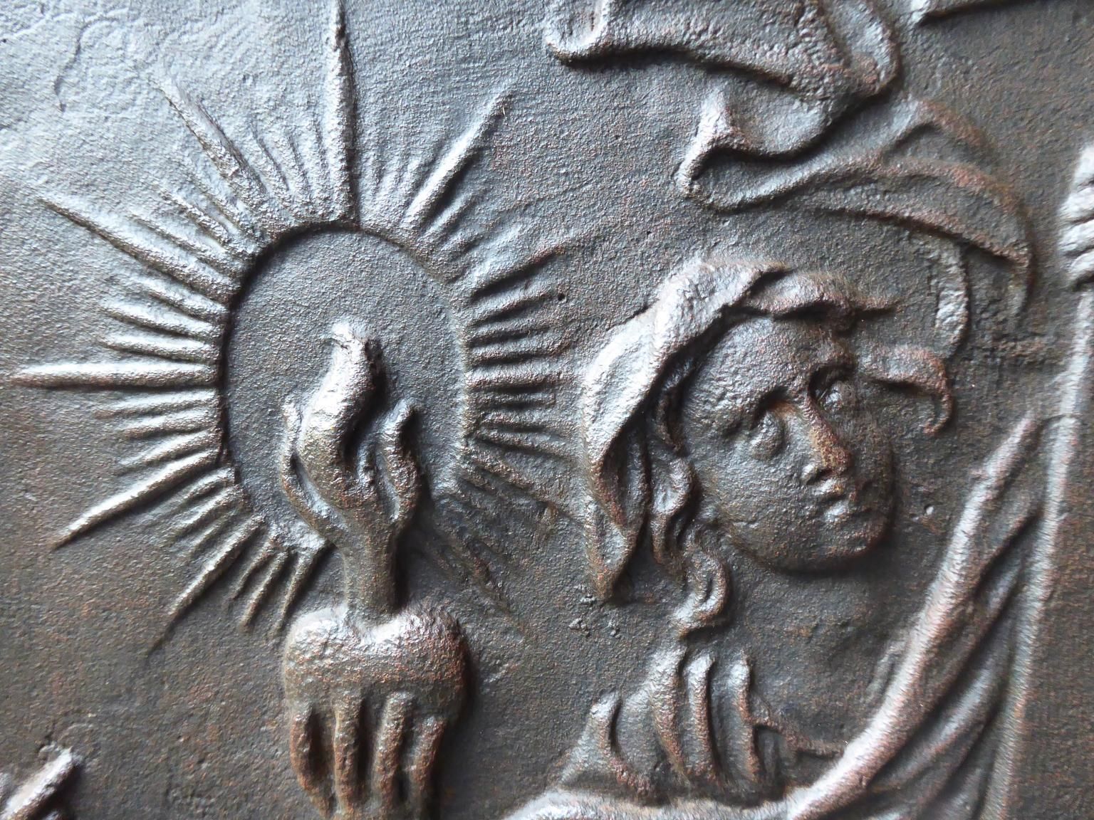 Antique French Louis XIII Style 'Faith' Fireback / Backsplash photo buy