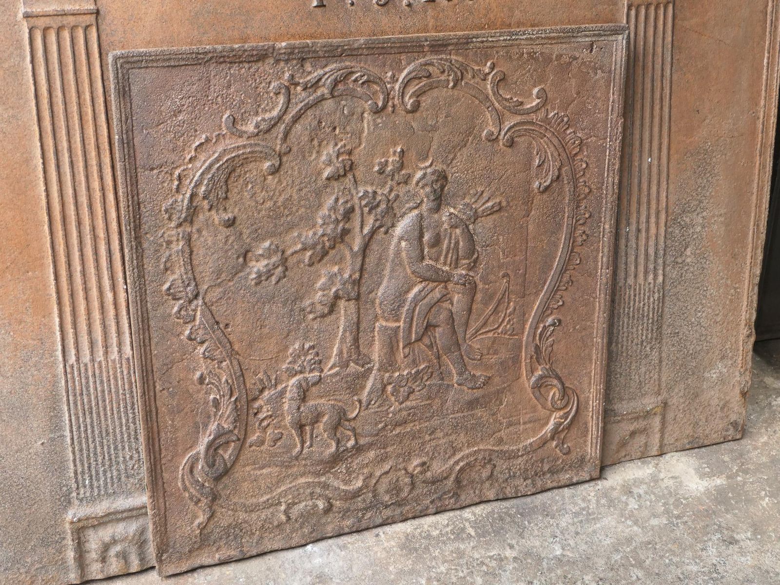 18th Century Louis XV Period Fireback / Backsplash With Diana Bathing photo buy
