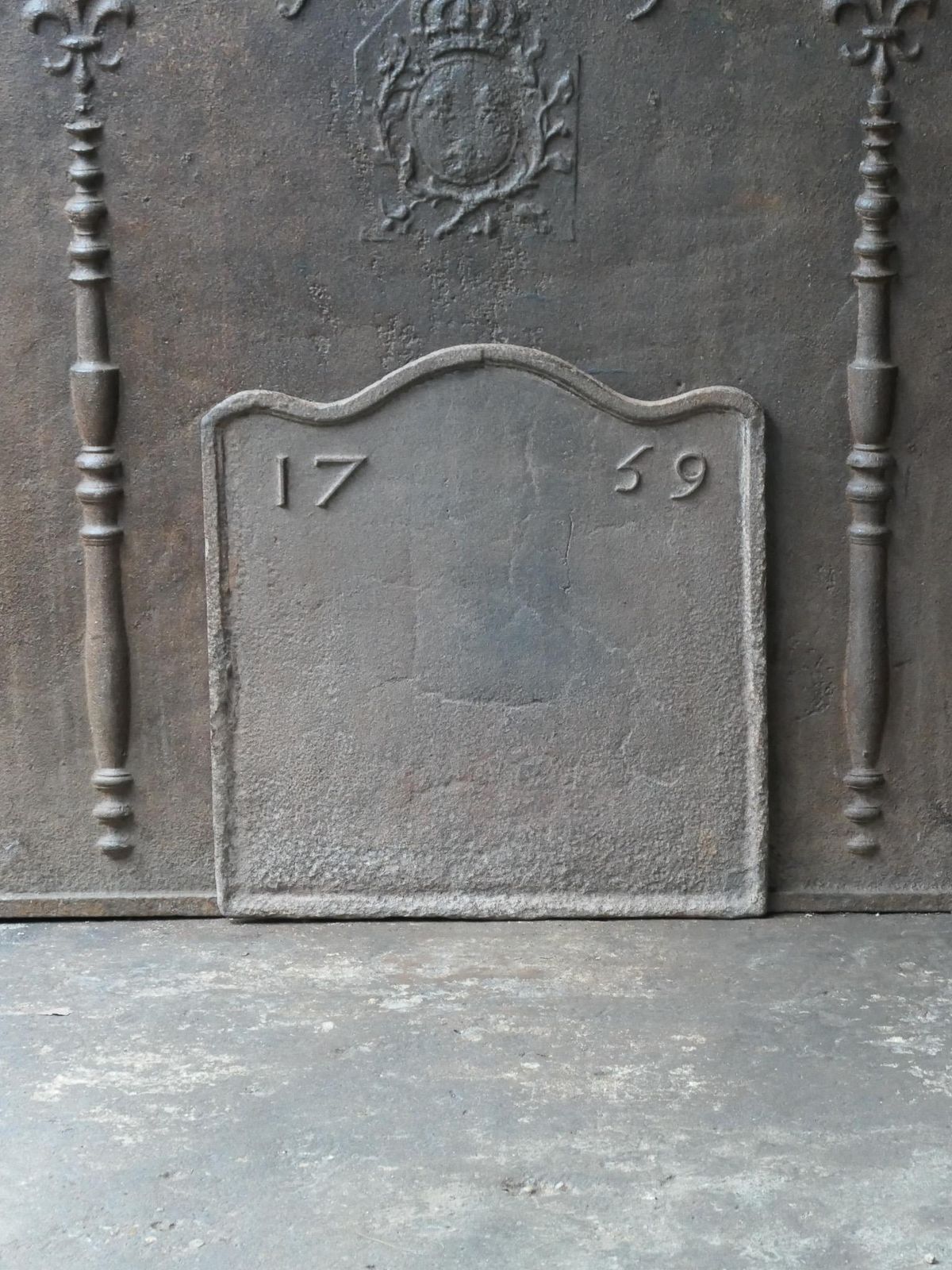18th Century French Louis XV Period Fireback / Backsplash photo vintage