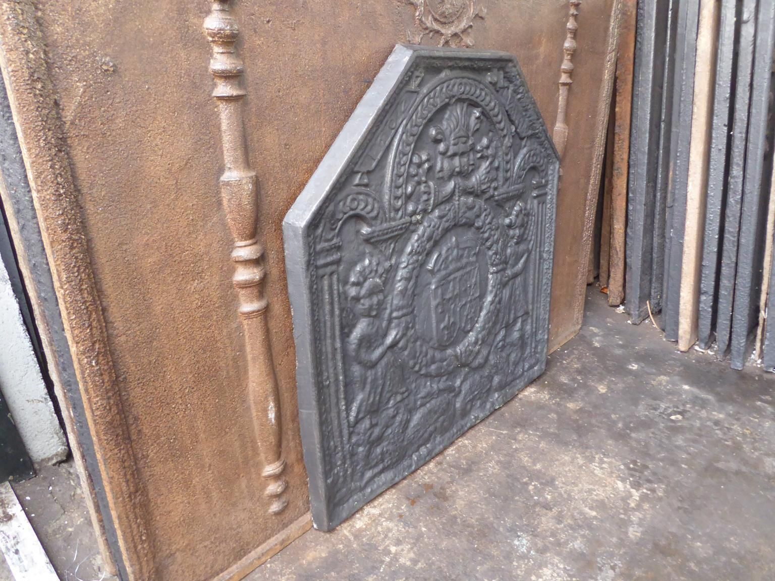 photo furniture French Louis XIV Style 'Coat Of Arms' Fireback / Backsplash