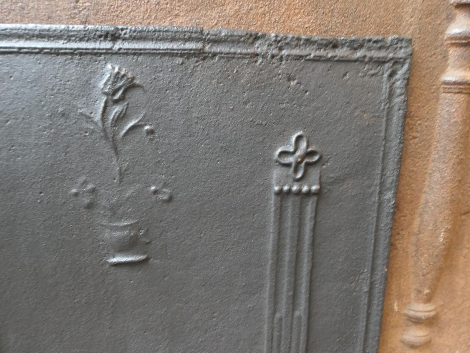 Neoclassical French 'Flower Basket' Fireback / Backsplash, 18th 19th Century photo buy