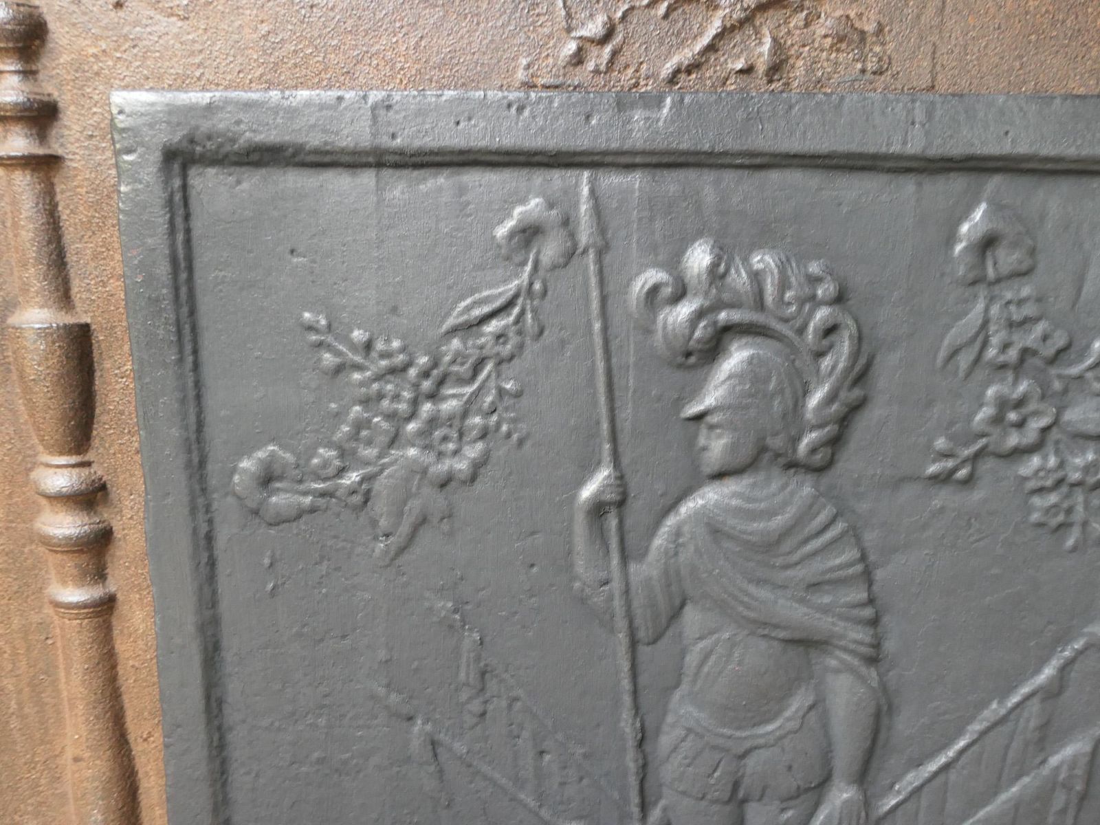 Home Fixtures Antique French 'Mars' Fireback / Backsplash, 19th Century photo