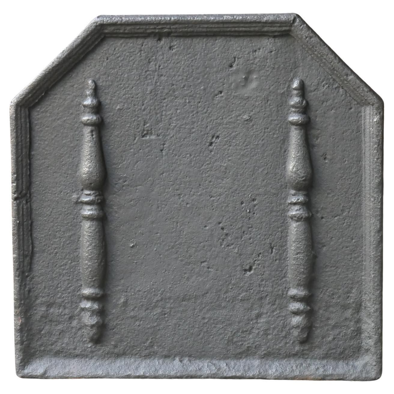 Antique French Louis XIV 'Pillars Of Hercules' Fireback / Backsplash