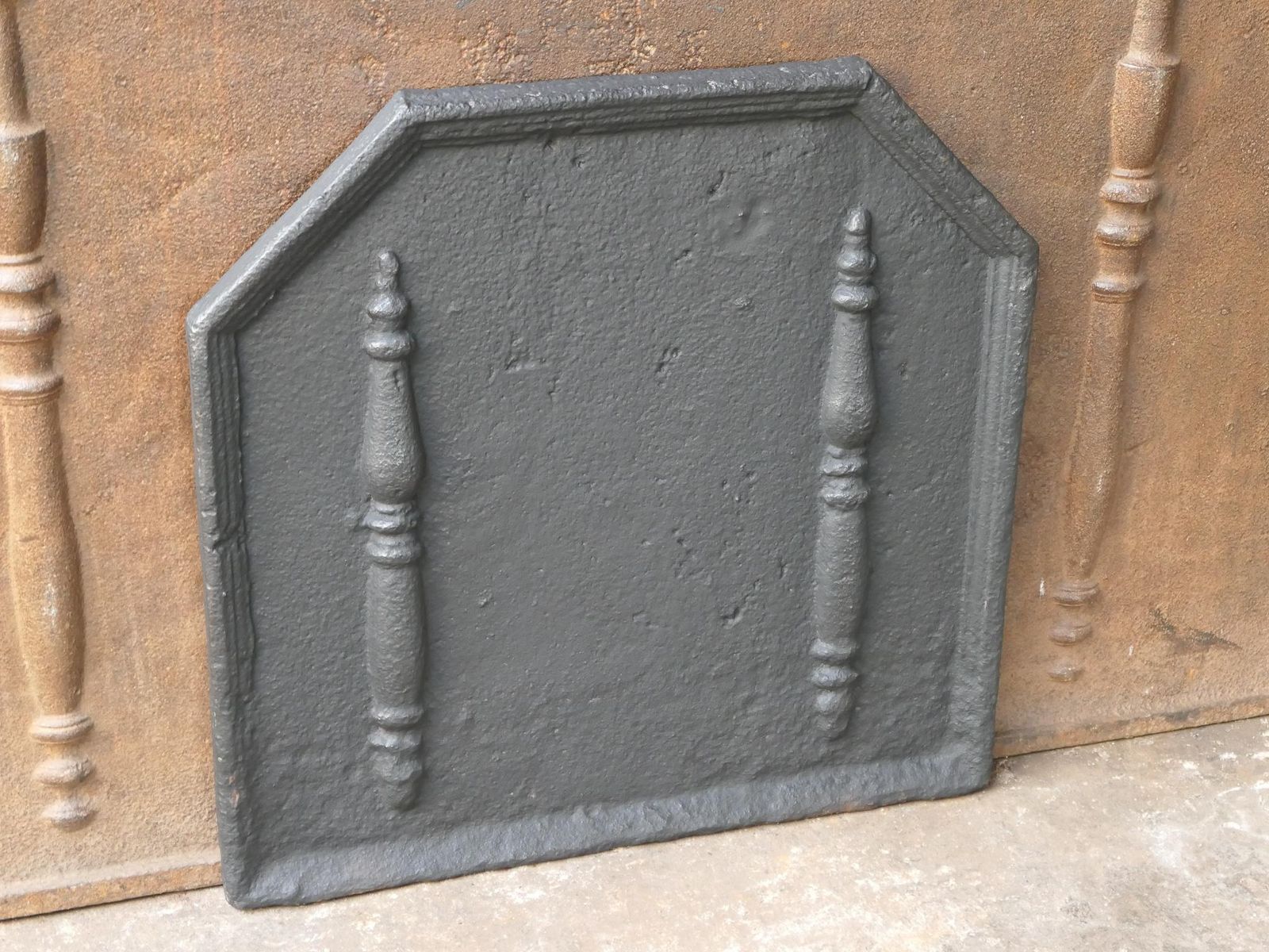 Antique French Louis XIV 'Pillars Of Hercules' Fireback / Backsplash photo vinterior