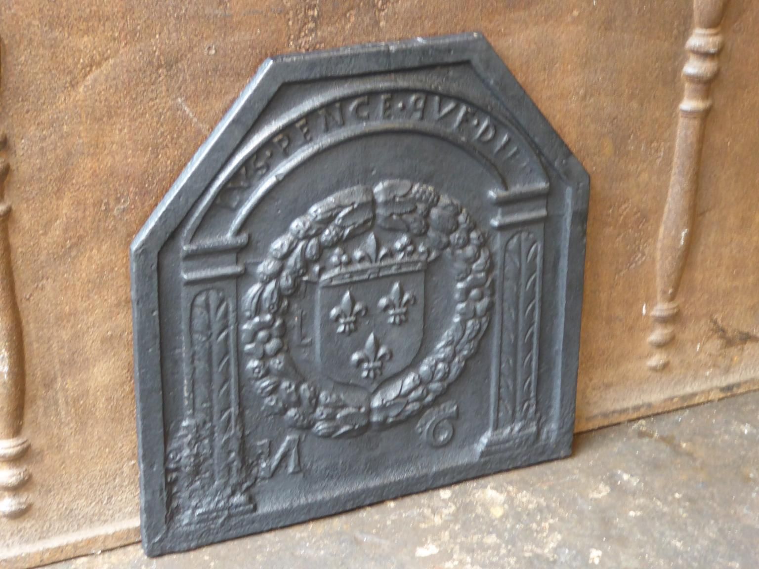 French Louis XIV Coat Of France Fireback / Backsplash, 17th Century photo Home Fixtures