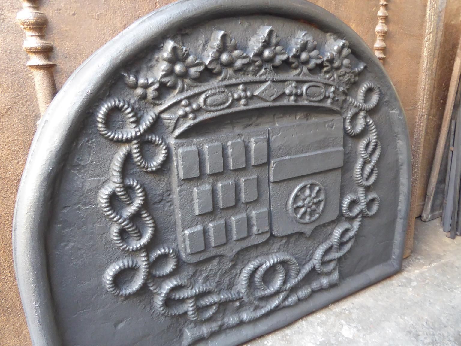 French Louis XIV Style 'Coat Of Arms De Rostaing Family' Fireback / Backsplash photo buy