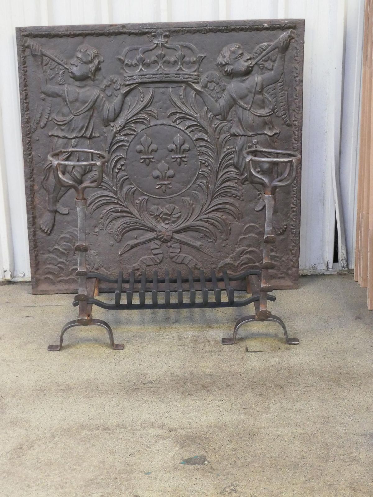 French Louis XV Period Fireplace Grate Or Fire Basket, 18th Century photo furniture