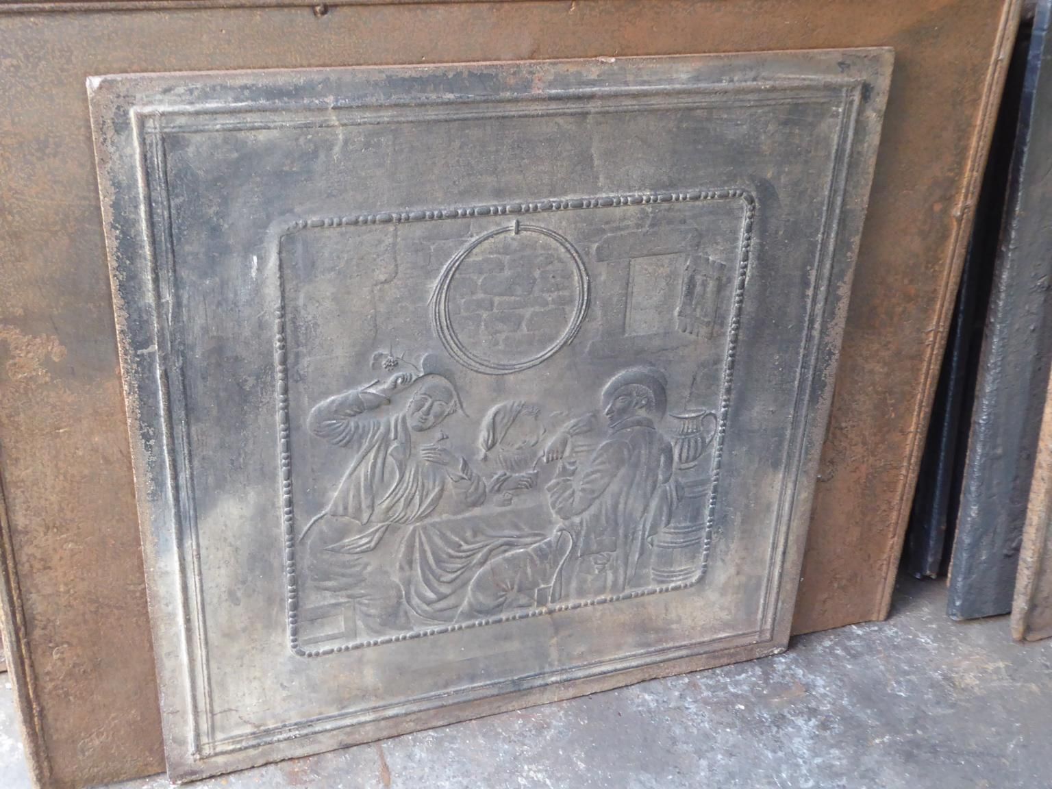 Antique French Art Nouveau 'The Pub' Fireback / Backsplash photo for sale
