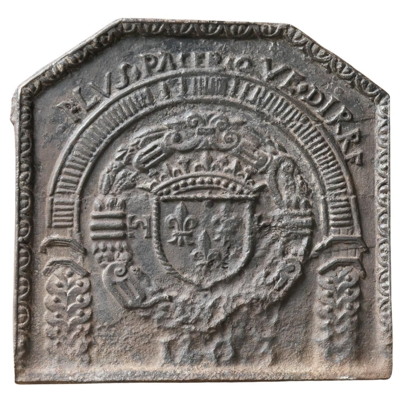 17th Century French Louis XIV 'Arms Of France' Fireback / Backsplash