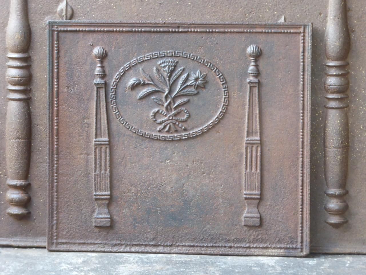 19th Century Neoclassical 'Pillars With Decoration' Fireback / Backsplash photo furniture