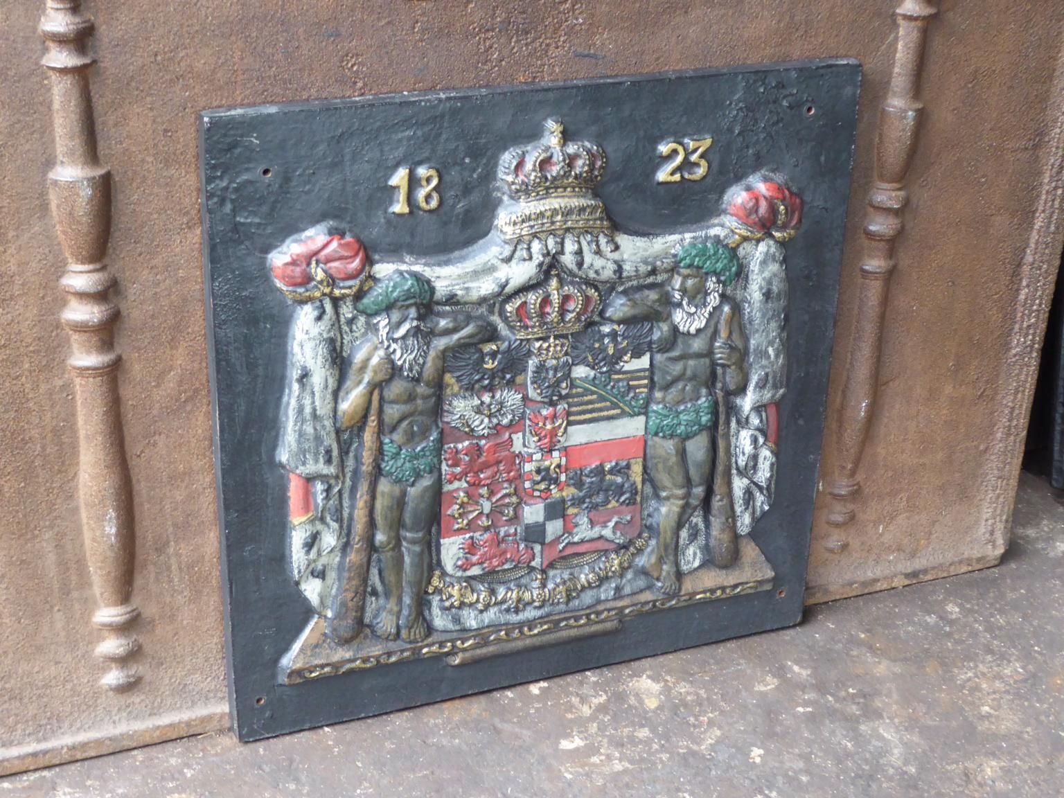 German Neoclassical Style Coat Of Arms Fireback / Backsplash photo Home Fixtures