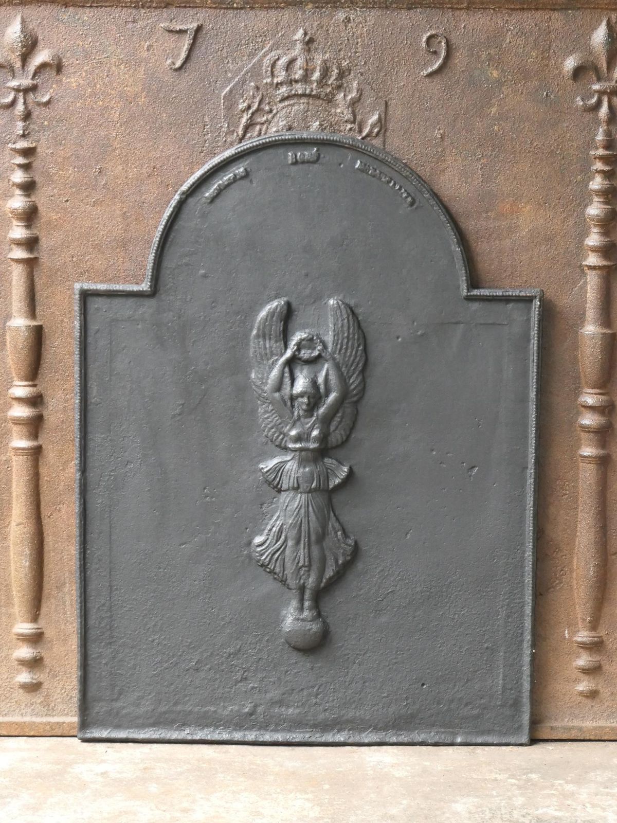 Antique French Neoclassical Fireback / Backsplash, 18th 19th Century photo for sale