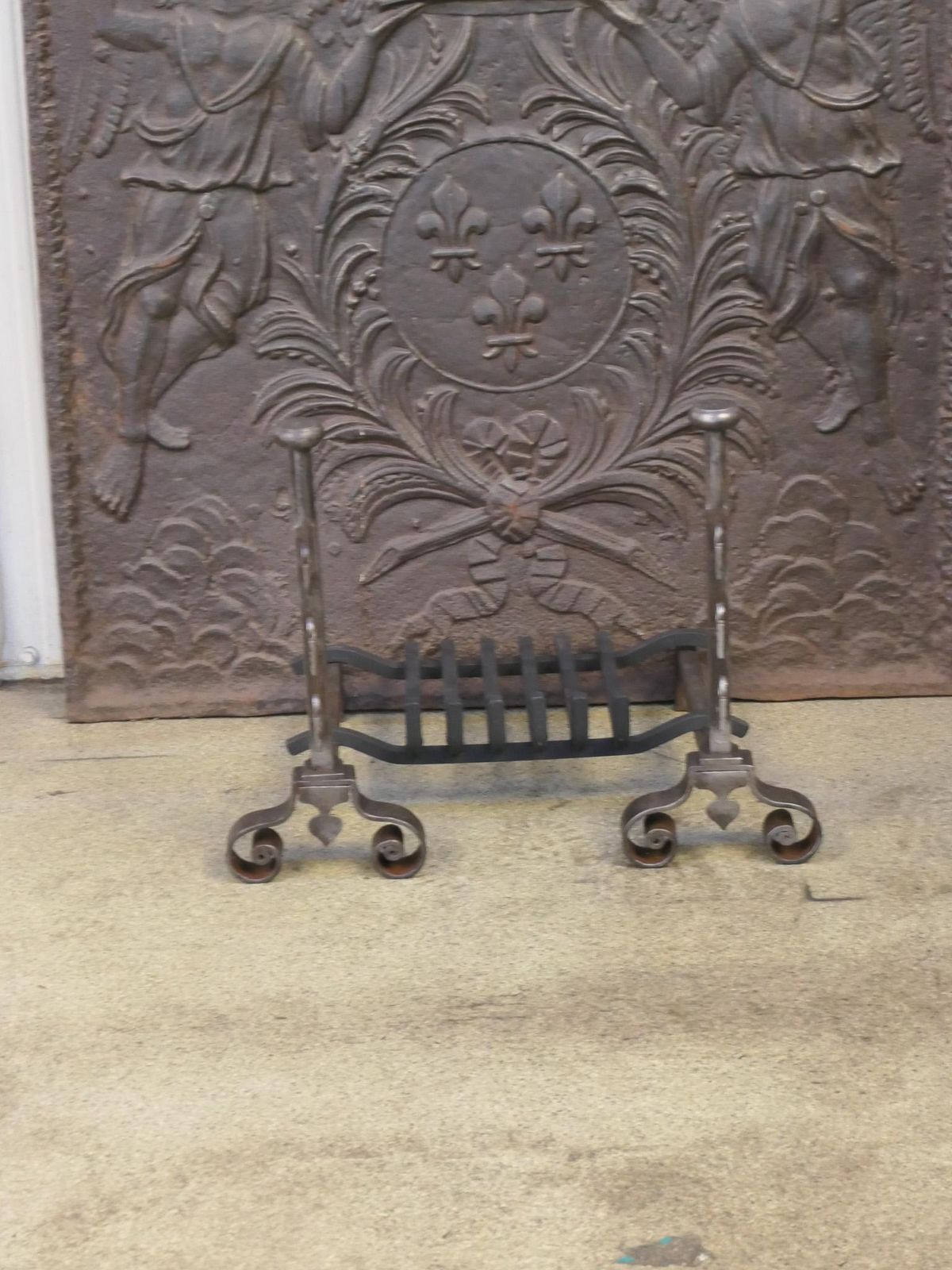 French Louis XV Period Fireplace Grate Or Fire Basket, 18th Century photo for sale