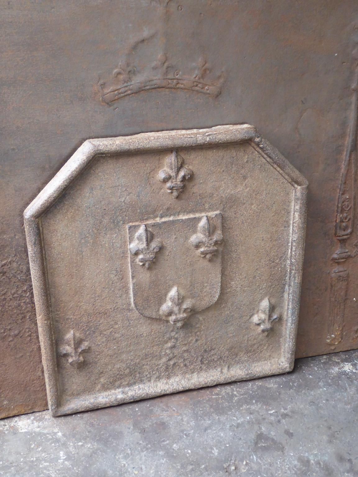 17th   18th Century French Louis XIV 'Fleurs De Lys' Fireback / Backsplash photo 746.0
