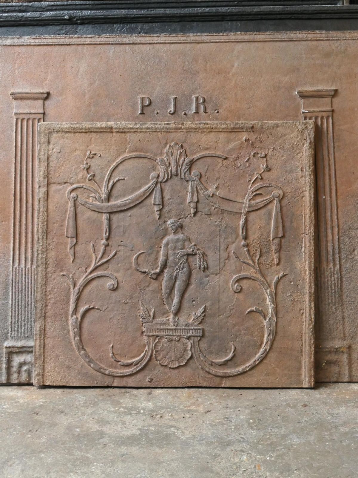 Antique French Neoclassical 'Ceres' Fireback / Backsplash, Early 19th Century photo for sale