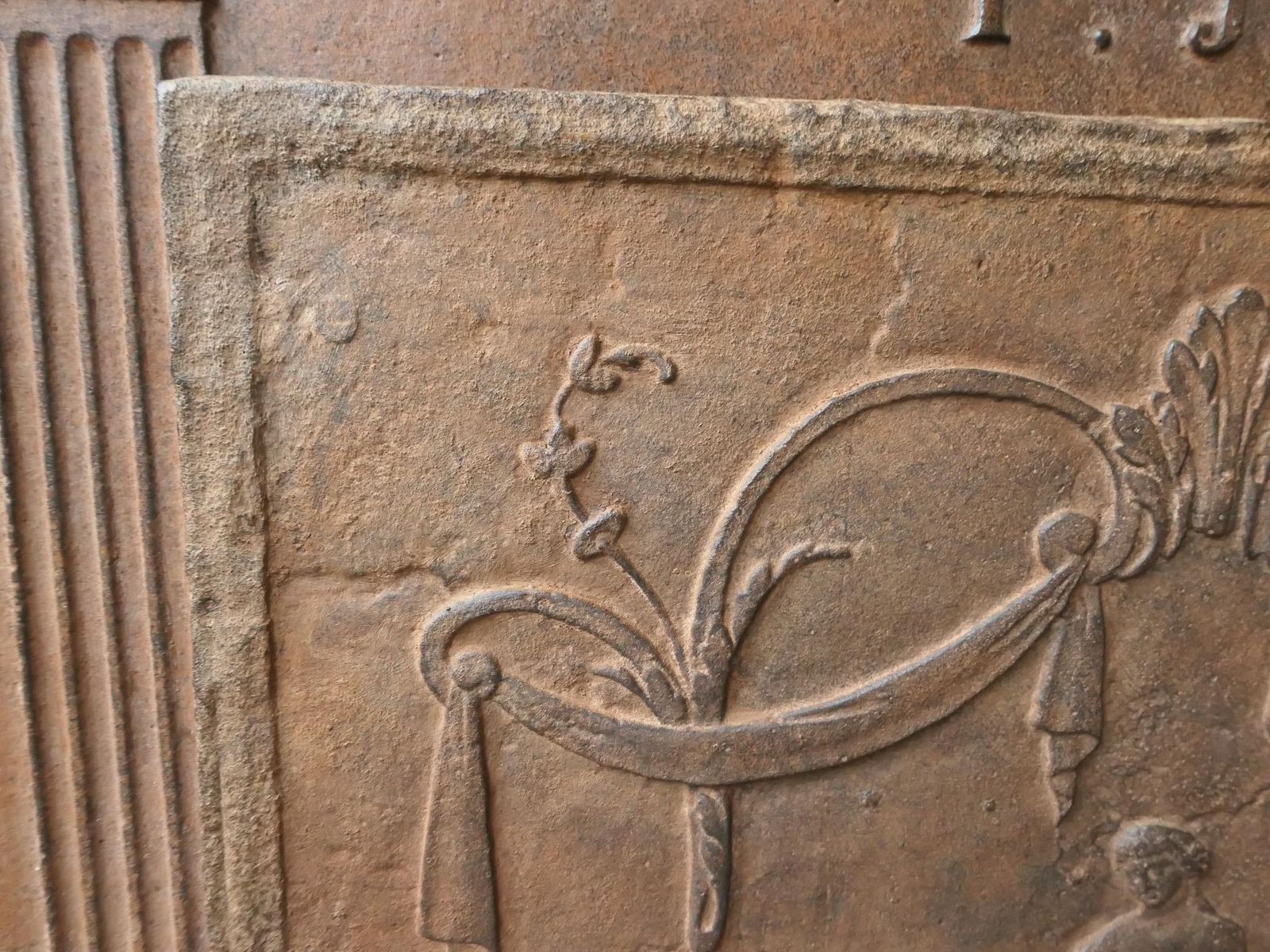photo vinterior Antique French Neoclassical 'Ceres' Fireback / Backsplash, Early 19th Century