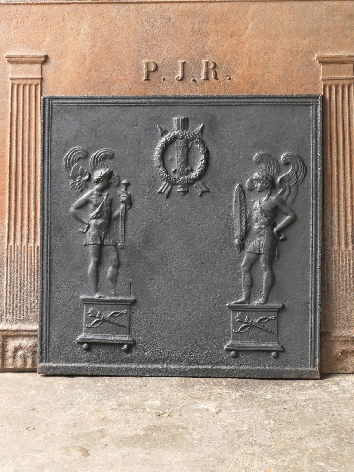 Antique French Neoclassical Fireback / Backsplash, 18th   19th Century photo for sale