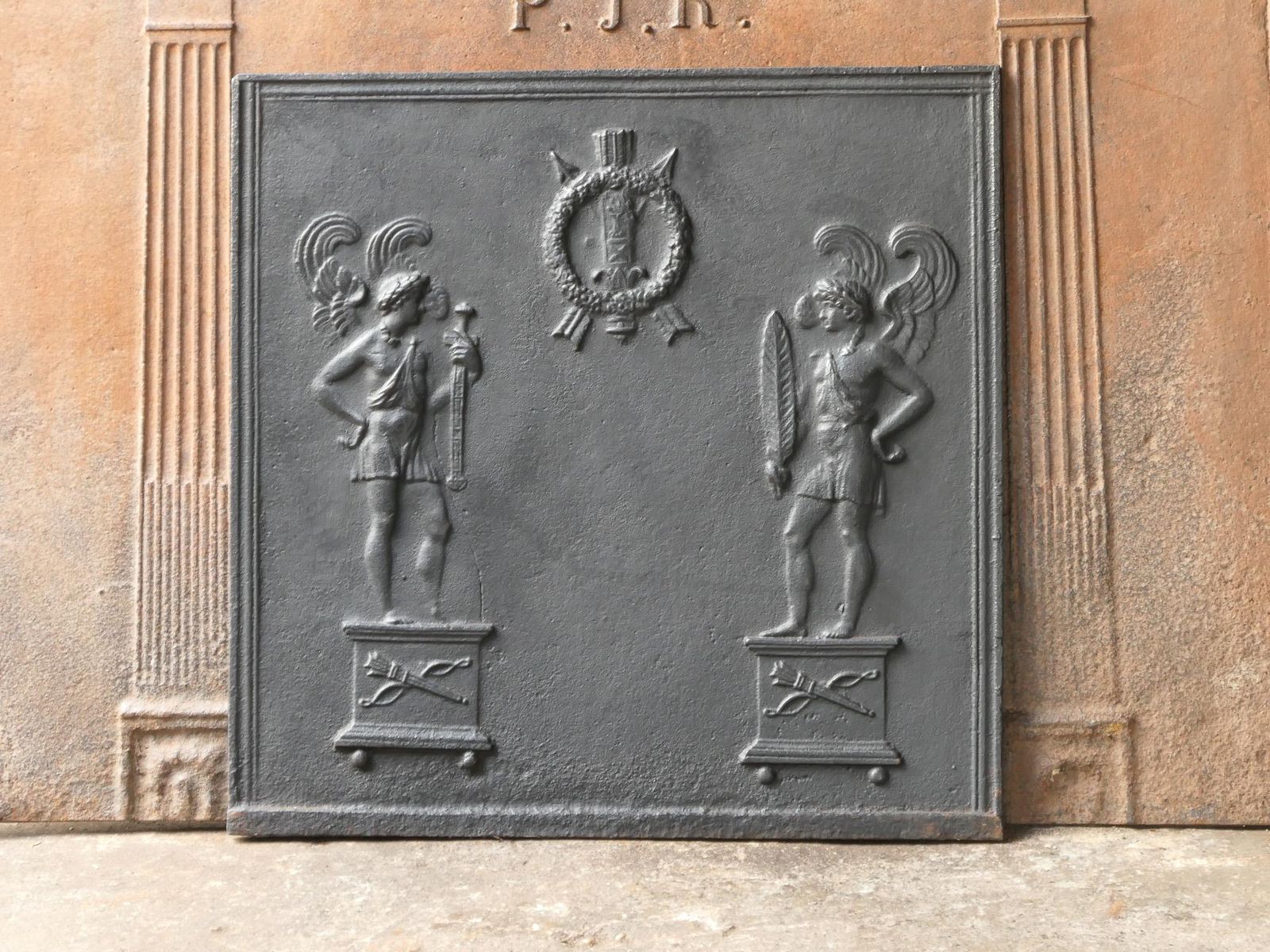 Antique French Neoclassical Fireback / Backsplash, 18th   19th Century photo vinterior