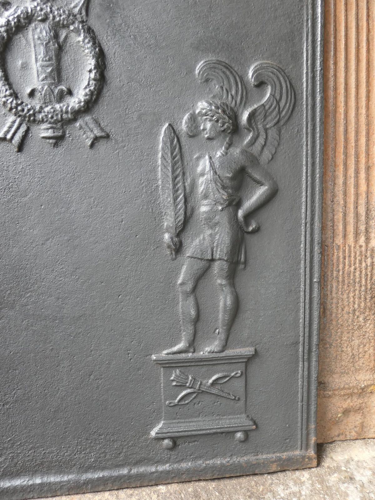 Home Fixtures Antique French Neoclassical Fireback / Backsplash, 18th   19th Century photo