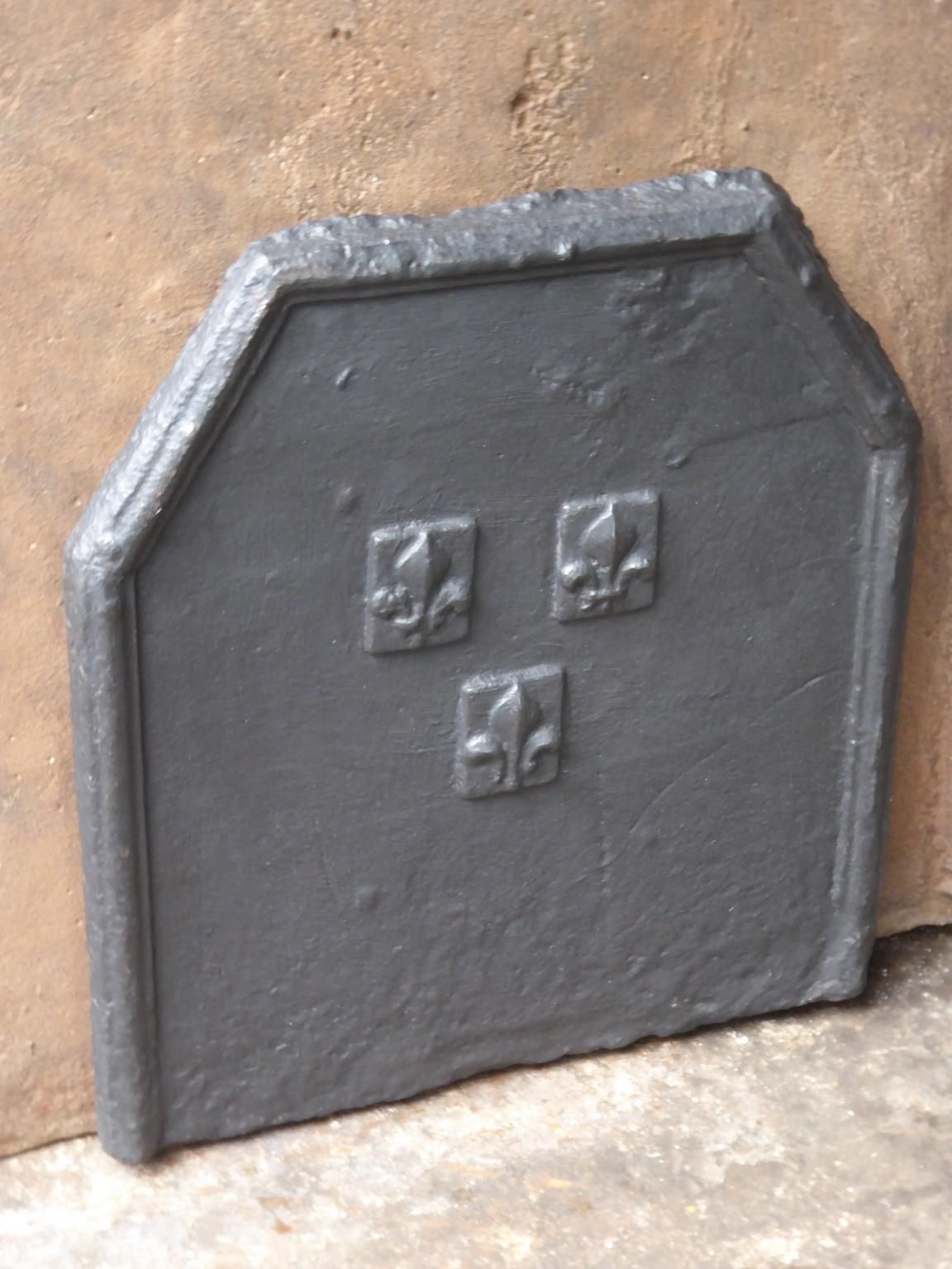 18th Century French Louis XIV 'Fleurs De Lys' Fireback / Backsplash photo Home Fixtures