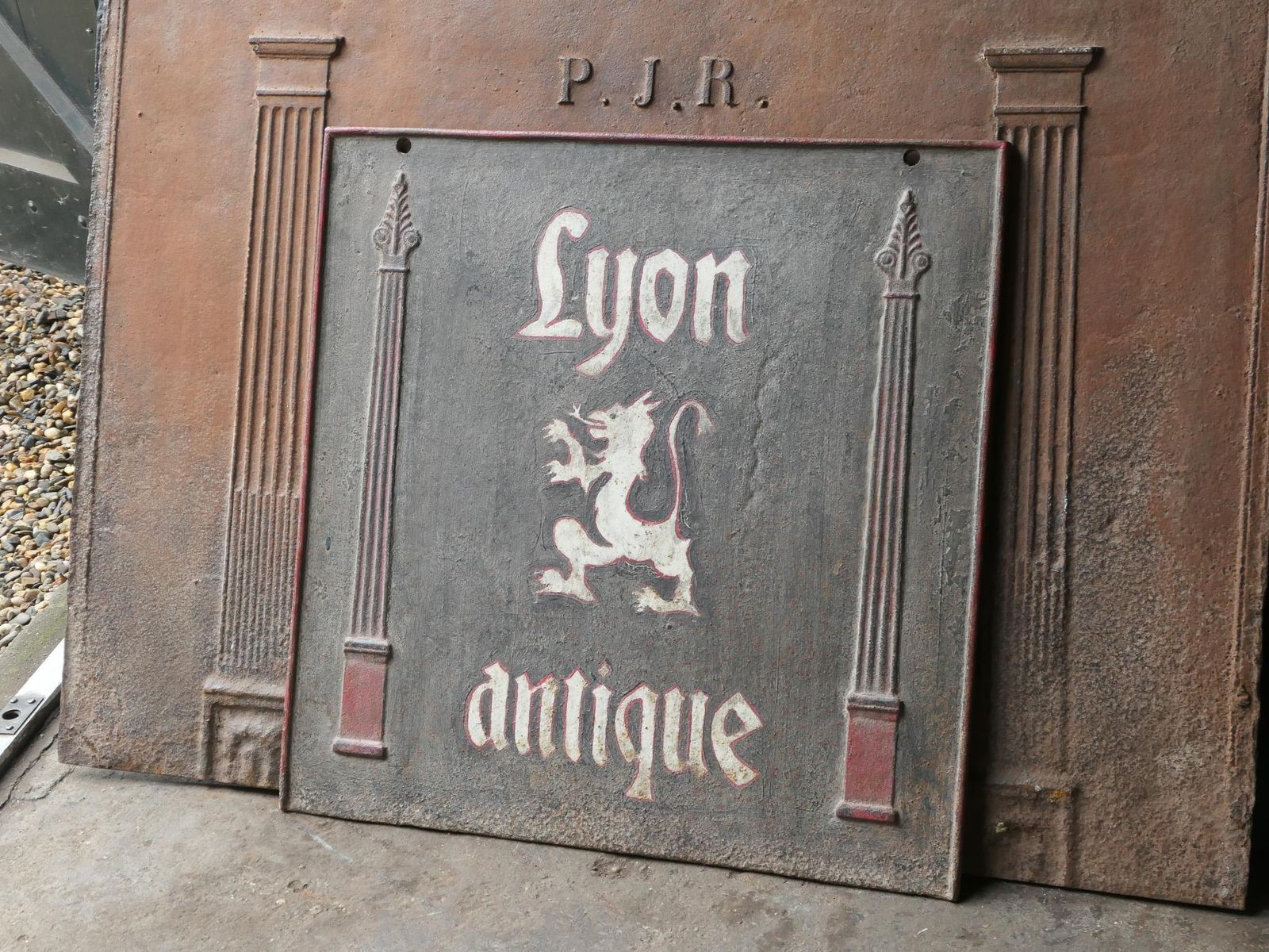 Antique French Neoclassical Fireback / Backsplash, 18th   19th Century photo Home Fixtures