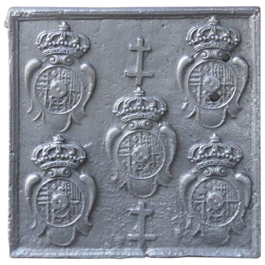 17th 18th Century French 'Arms Of Loraine' Fireback / Backsplash
