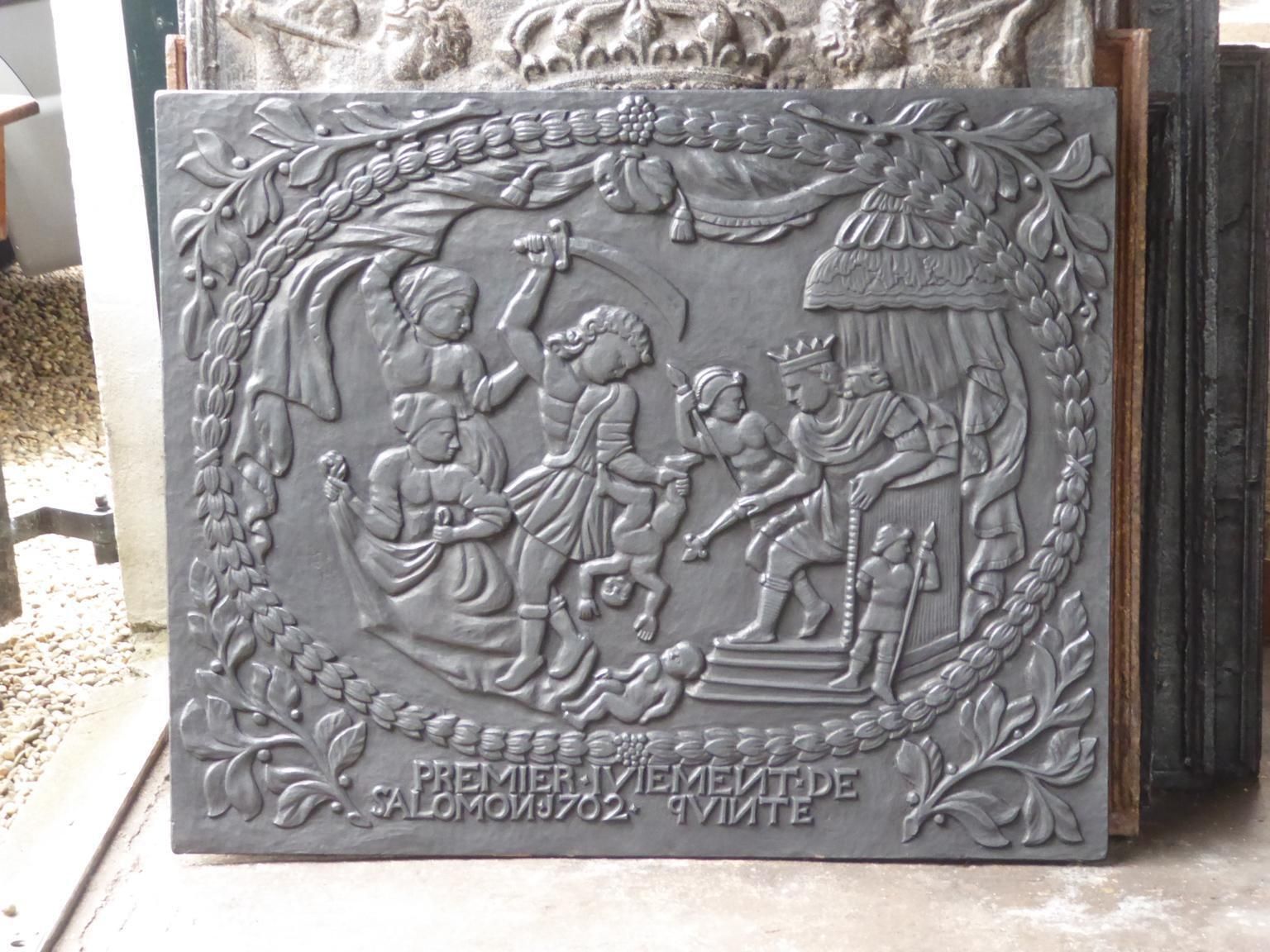 French Napoleon III Style Judgment Of Solomon Fireback / Backsplash photo furniture