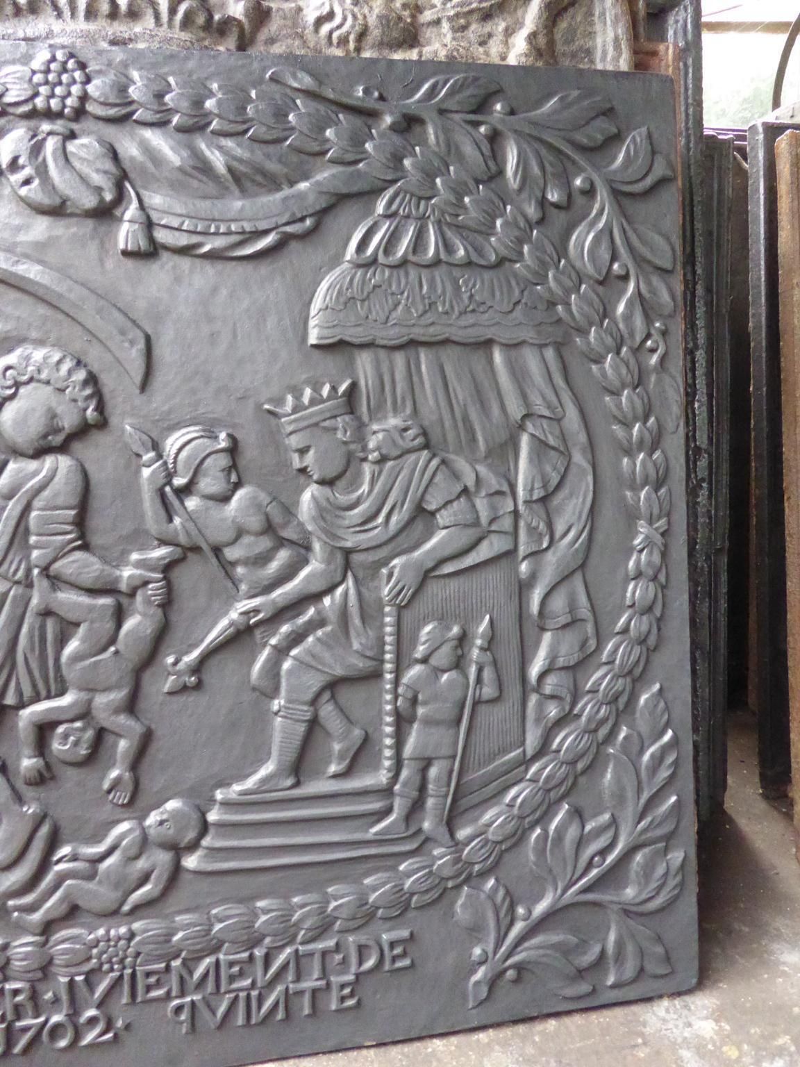 French Napoleon III Style Judgment Of Solomon Fireback / Backsplash photo buy
