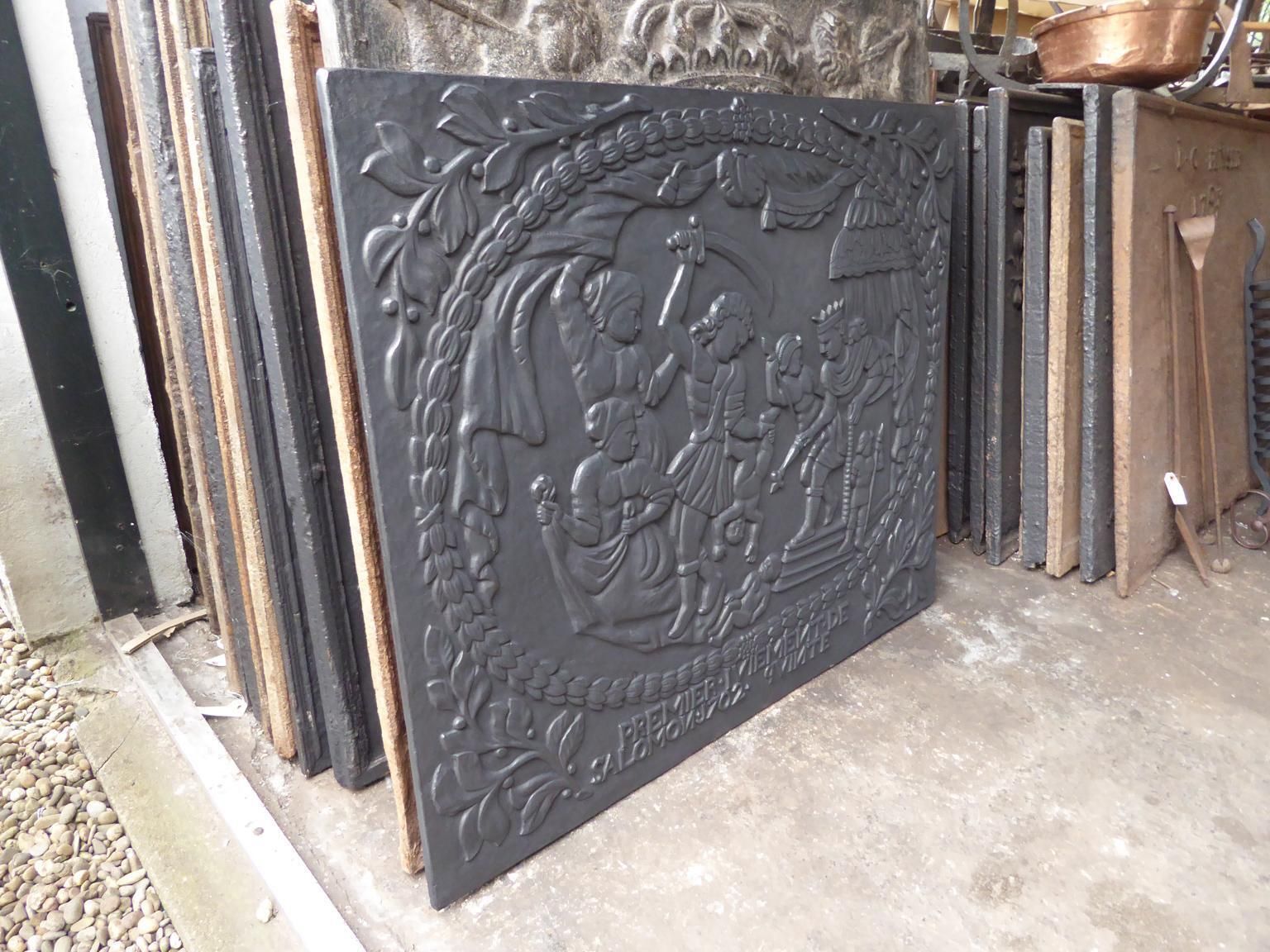 photo furniture French Napoleon III Style Judgment Of Solomon Fireback / Backsplash