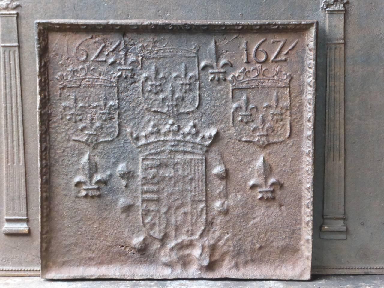 17th Century French 'Arms Of France' Fireback / Backsplash photo furniture